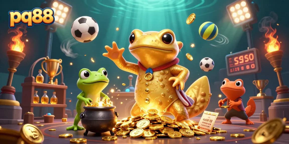 Engage in exciting gameplay at pq88, featuring thrilling sports betting and animated golden treasures.