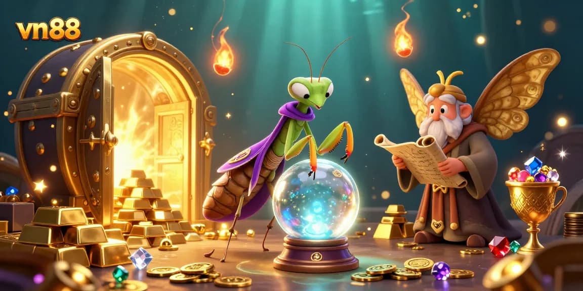 Experience the excitement of vn 88 casino games with vibrant characters and treasure-filled graphics.