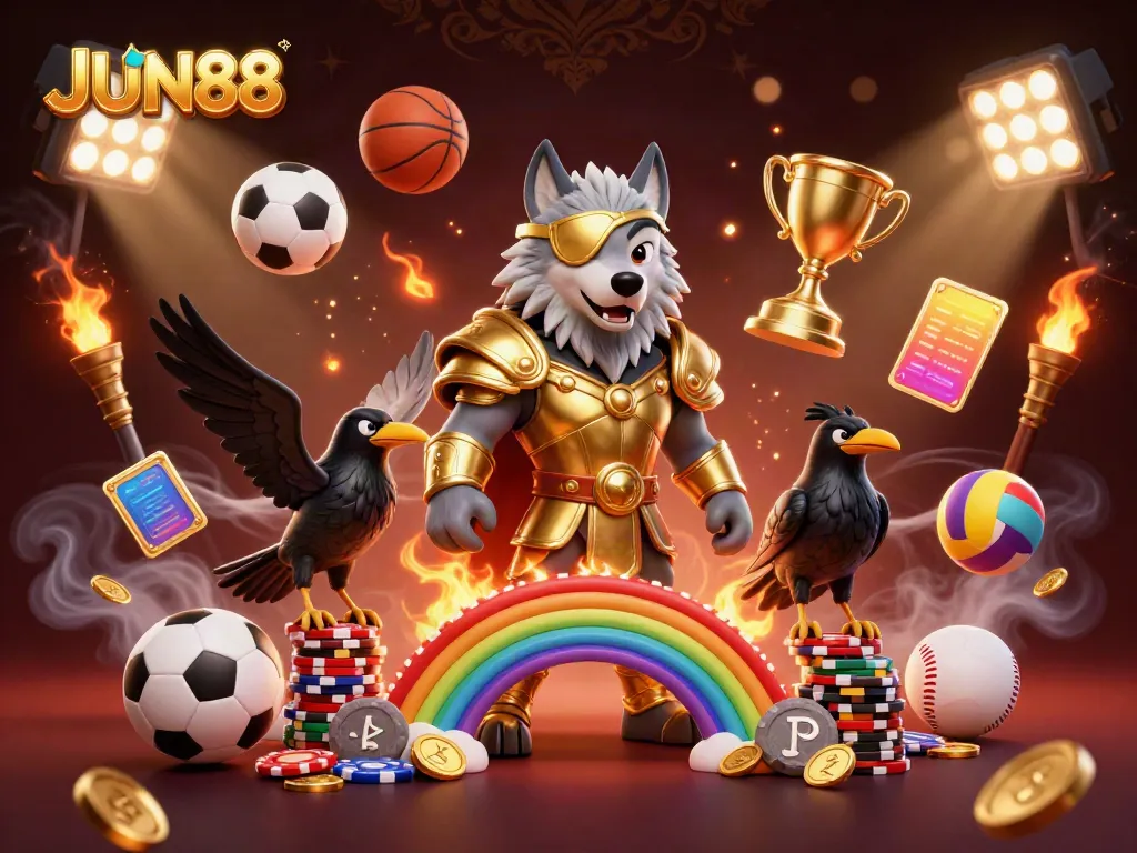 Experience exhilarating gameplay at JUN88 with vibrant scenes of sports and gaming combined.