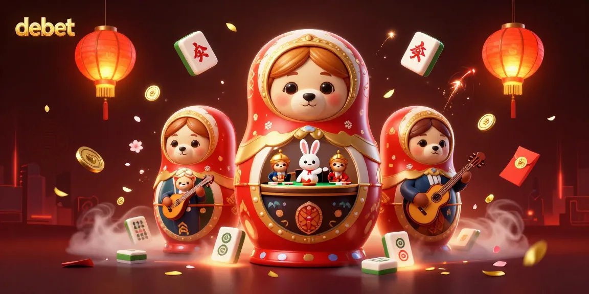 Experience thrilling gaming action with debet, featuring 3D bears in casino outfits amidst colorful elements.