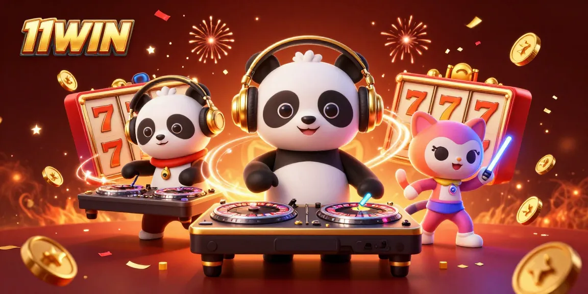 Experience gaming excitement at 11WIN with vibrant characters and slots bringing casino joy.