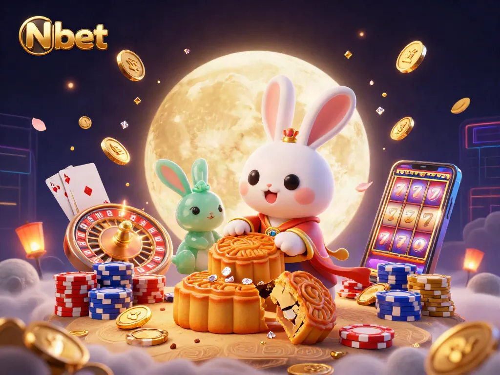 Nbet brings lucky moments with our energetic moon rabbit and casino treasures.