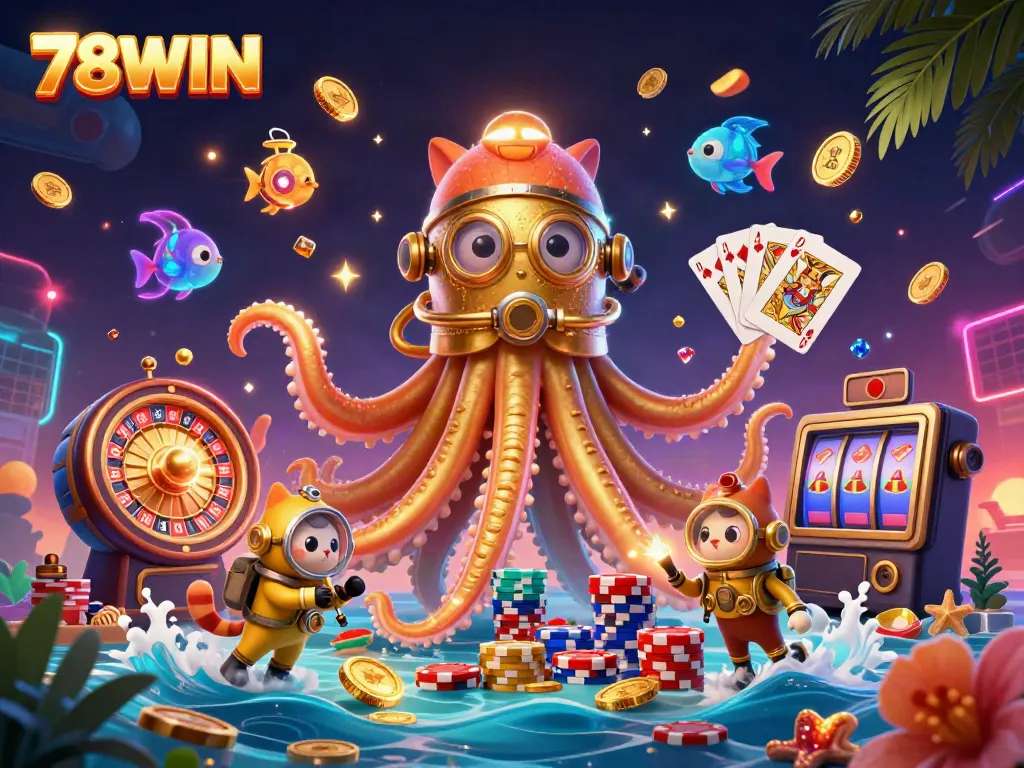Experience thrilling gameplay at 78WIN with vibrant visuals of casino action and excitement.