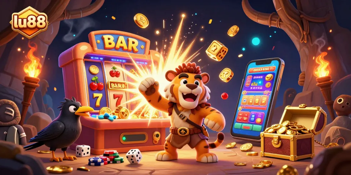 Experience the excitement of lu88's casino gaming with vibrant characters and thrilling jackpots.