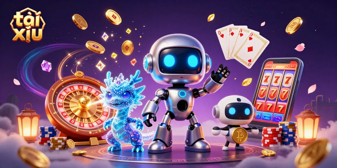 Experience the thrill of tài xỉu with animated 3D characters amid dazzling casino elements