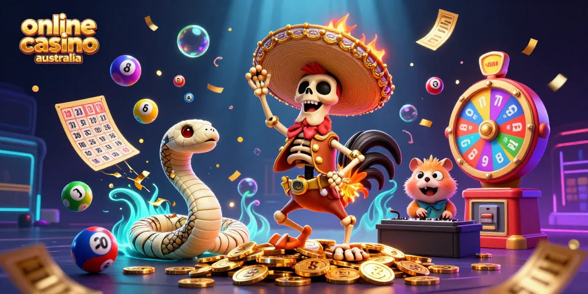 Experience the excitement of online casino Australia with vibrant games and characters!