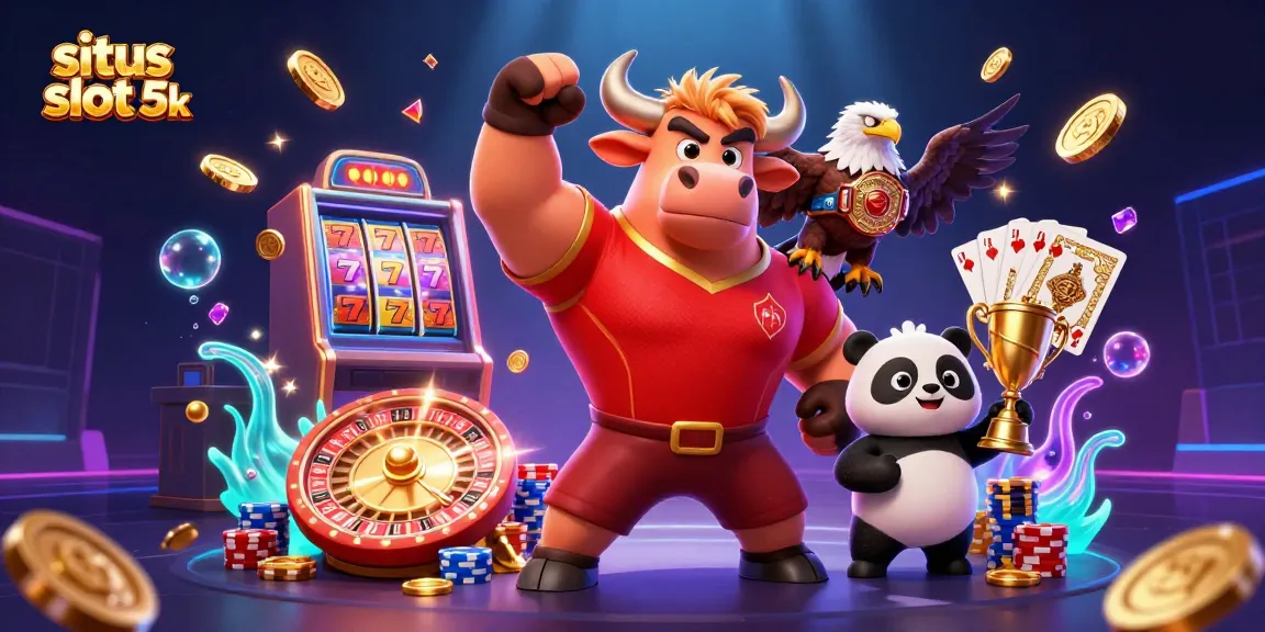 Experience exciting wins at situs slot 5k with vibrant characters and dazzling casino elements.