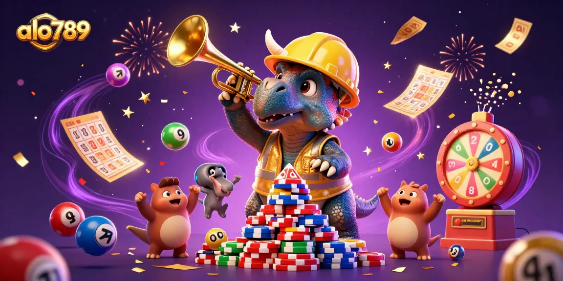 Experience the excitement of gambling with alo789 as vibrant characters celebrate a jackpot in a rich casino scene.