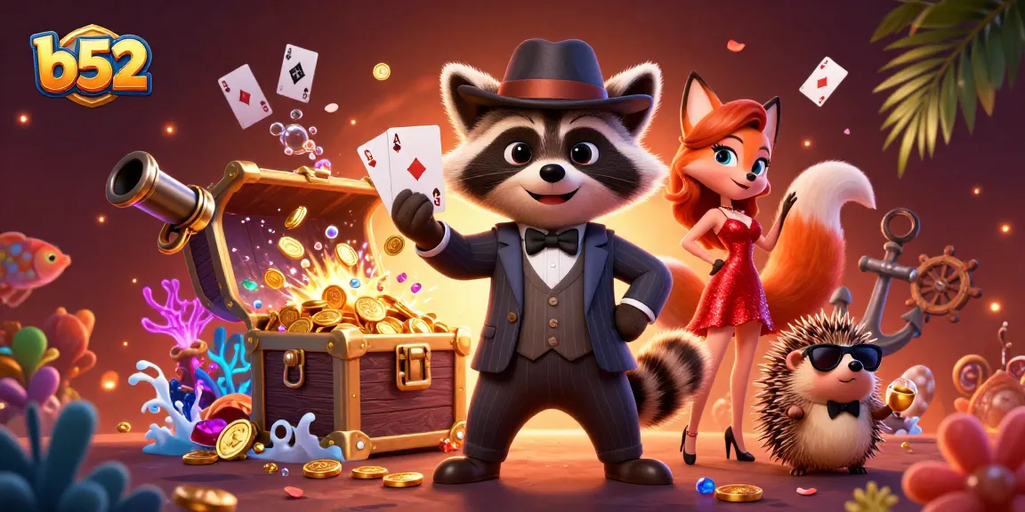 Experience thrilling wins with b52's 3D casino characters surrounded by underwater treasures and exuberant gameplay elements.